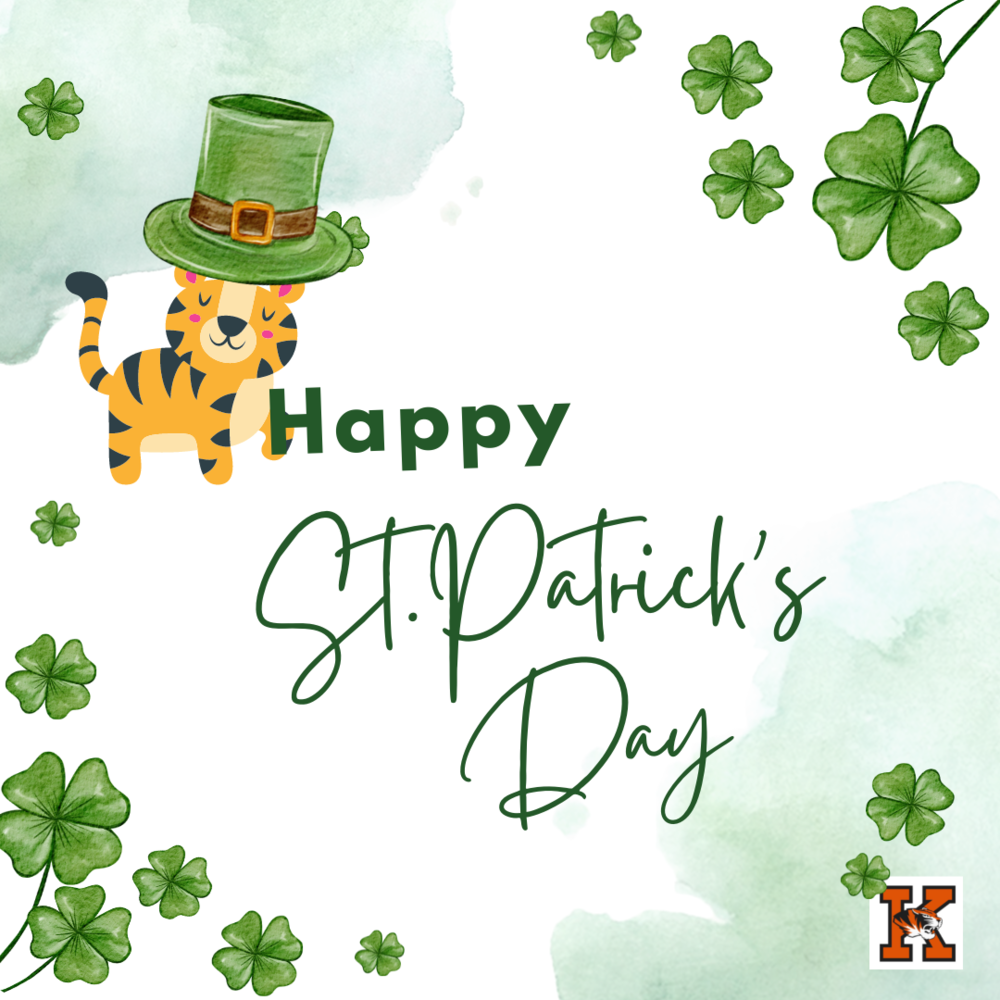 Clovers with St. Patrick's Day in script