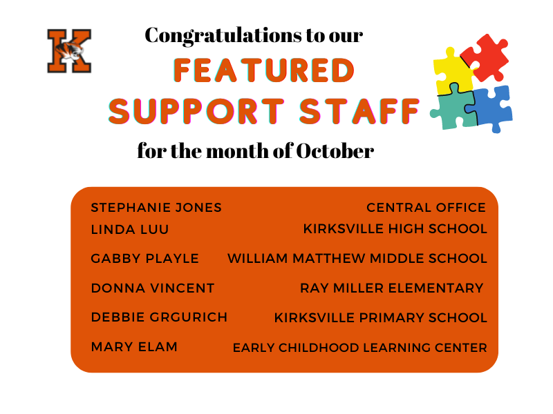 Featured Support Staff for October