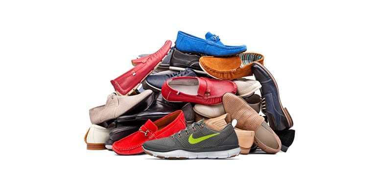Pile of colorful shoes