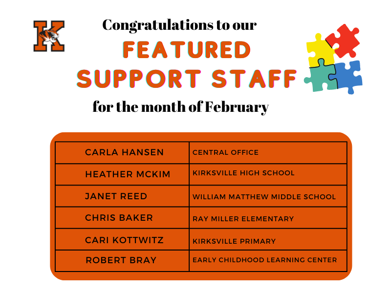 Featured Support Staff for February